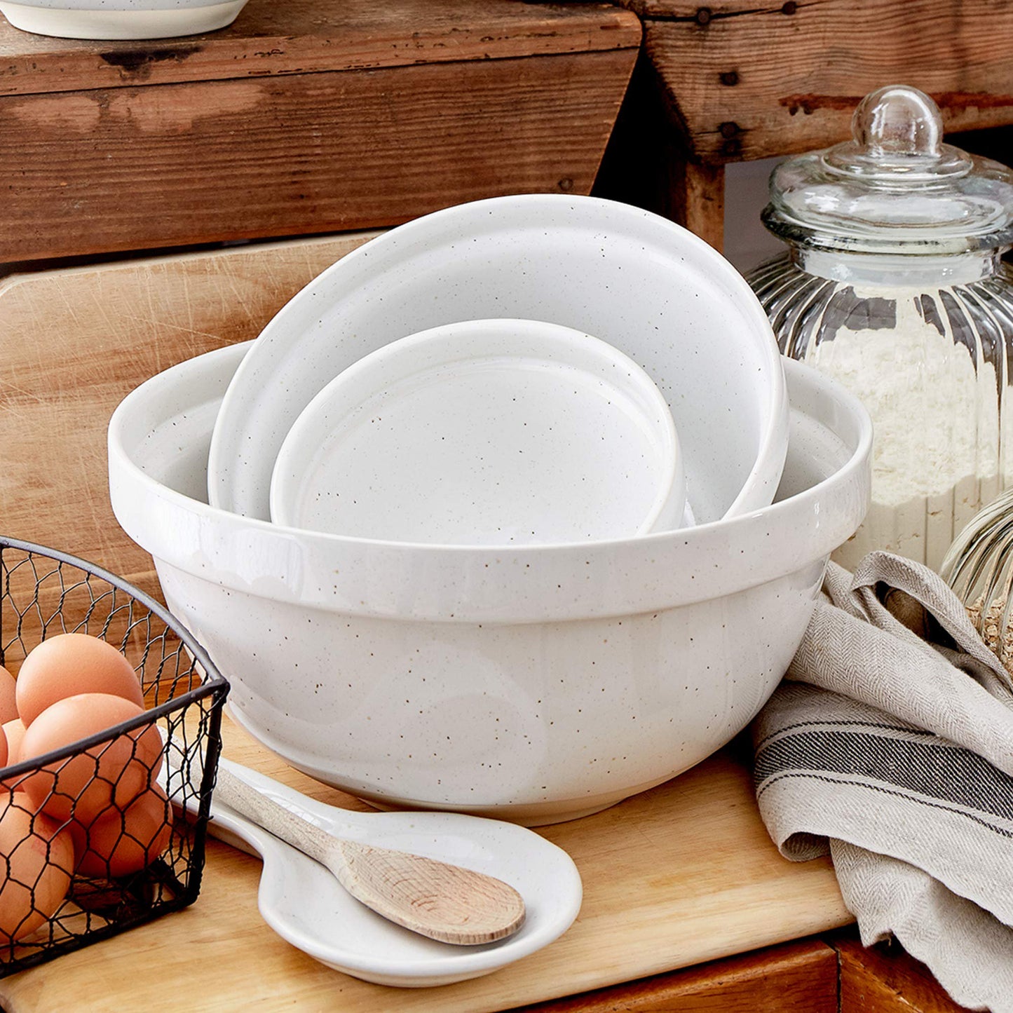 Casafina Fattoria Collection Stoneware Ceramic Mixing Bowl 9"