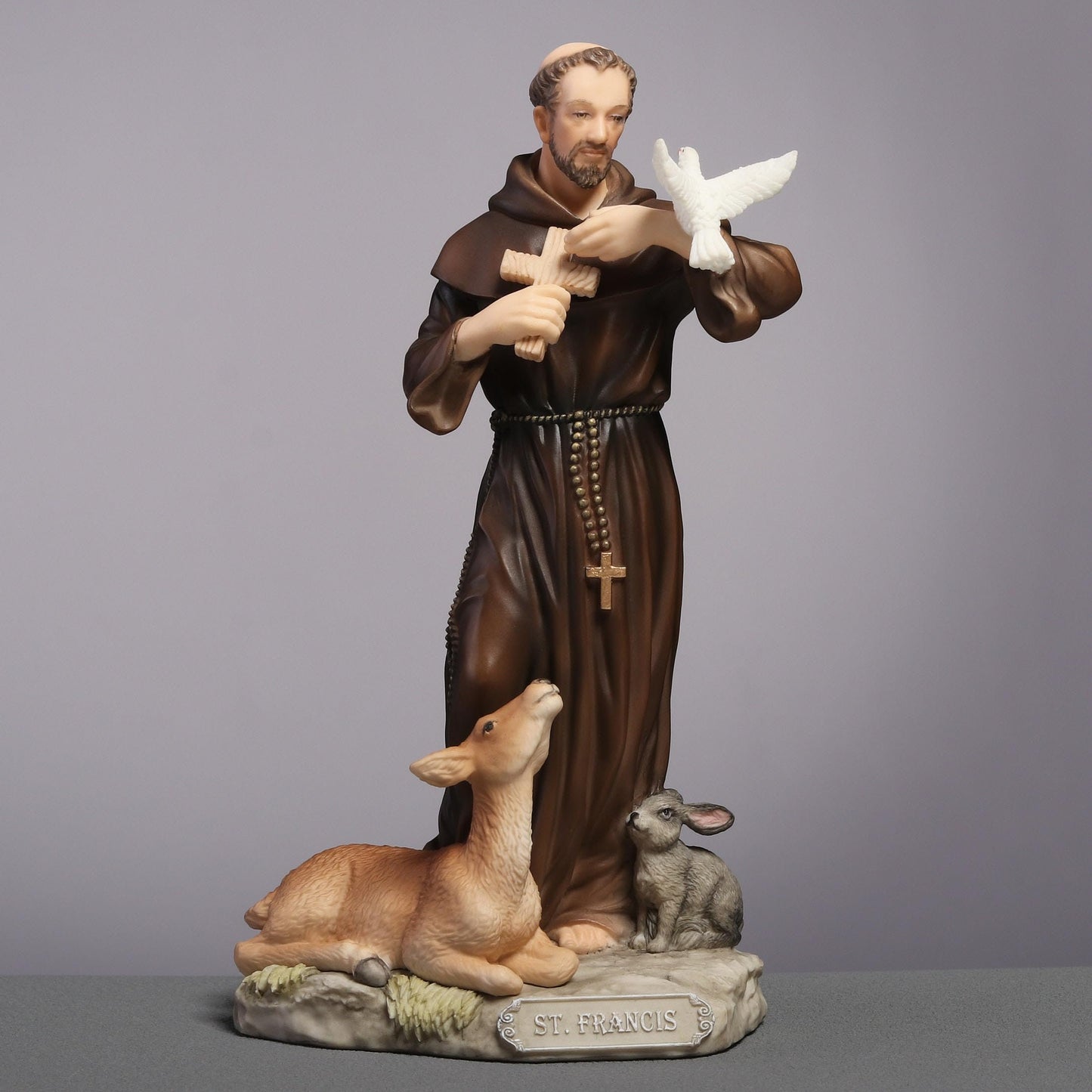 Veronese Design 6 1/8 Inch Saint Francis of Assisi Polyresin Hand Painted Religious Collectible Figurine Sculpture