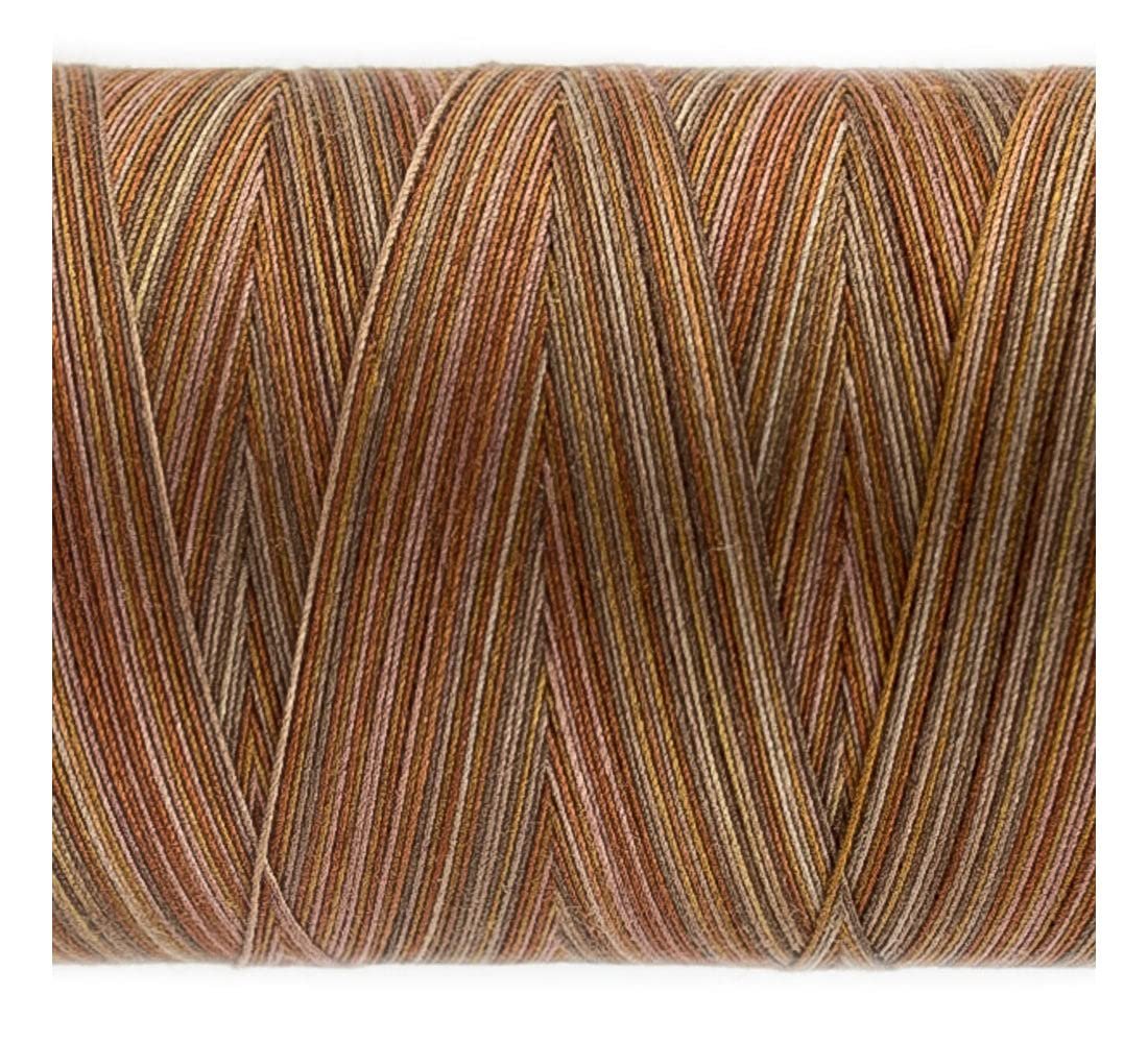 WonderFil Specialty Threads Tutti, Clay, 50wt double gassed Egyptian cotton, in variegated colors