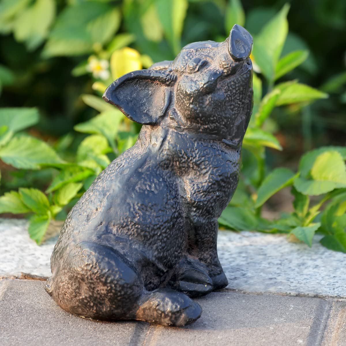 SPI Cast Iron Little Oinker Pig Garden Sculpture Brown/Rust