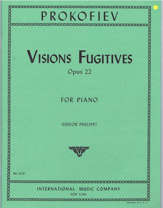 Visions Fugitives, Opus 22 for Piano