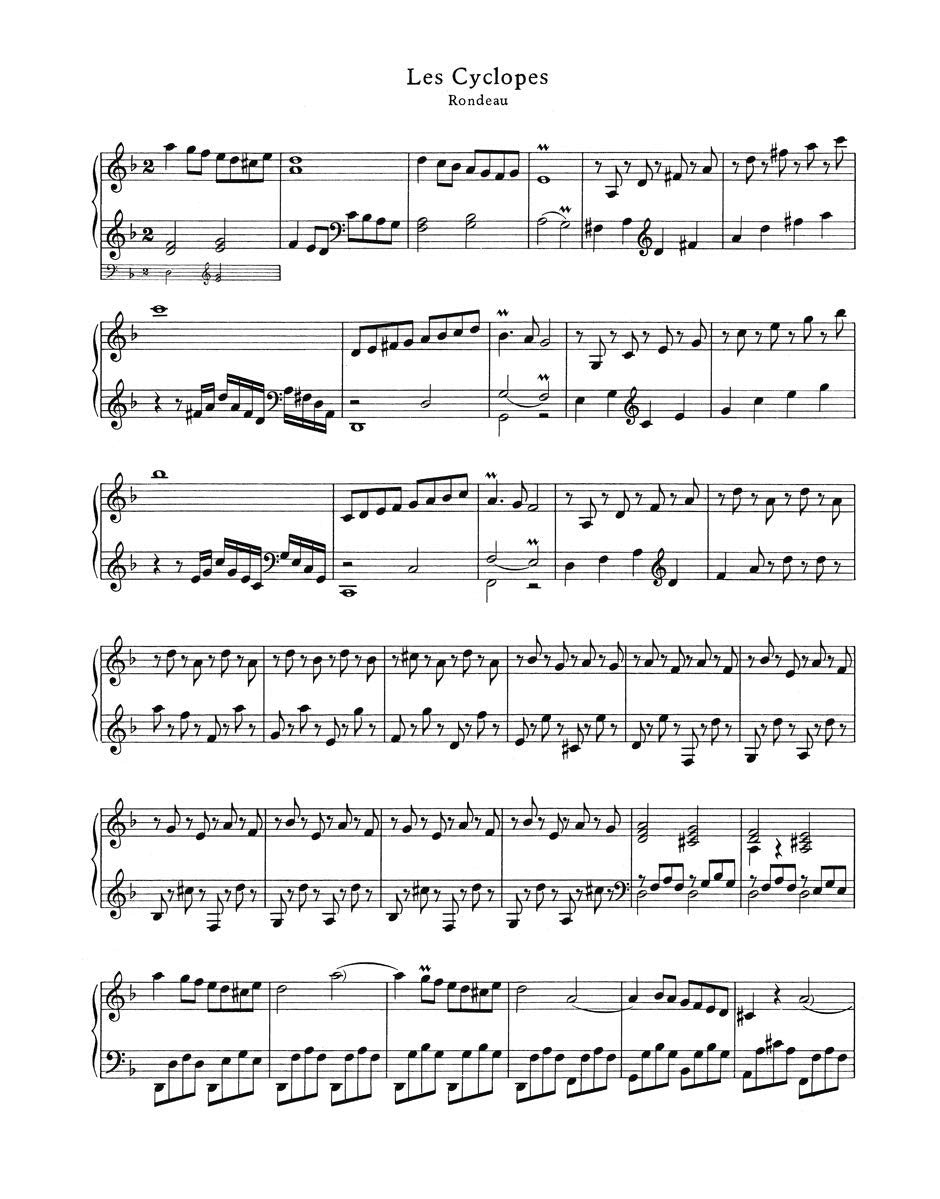 Les Cyclopes & Les Sauvages for Keyboard