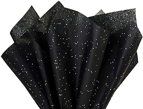 Made in USA 50-Sheet Gemstone Glitter Gift Tissue Paper Pack, 20x30