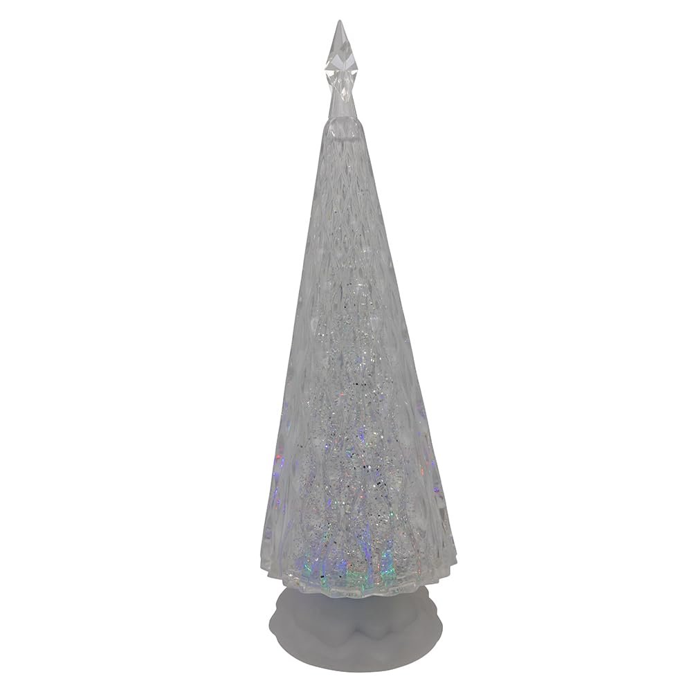 Kurt Adler 13.6-inch Battery Operated RGB Color Changing Christmas Tree with Water