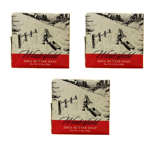 Greenwich Bay Trading Company Holiday Collection 6.35oz Soap Bundle: Set of 3 Winterfield 6.35oz Wrapped Soaps