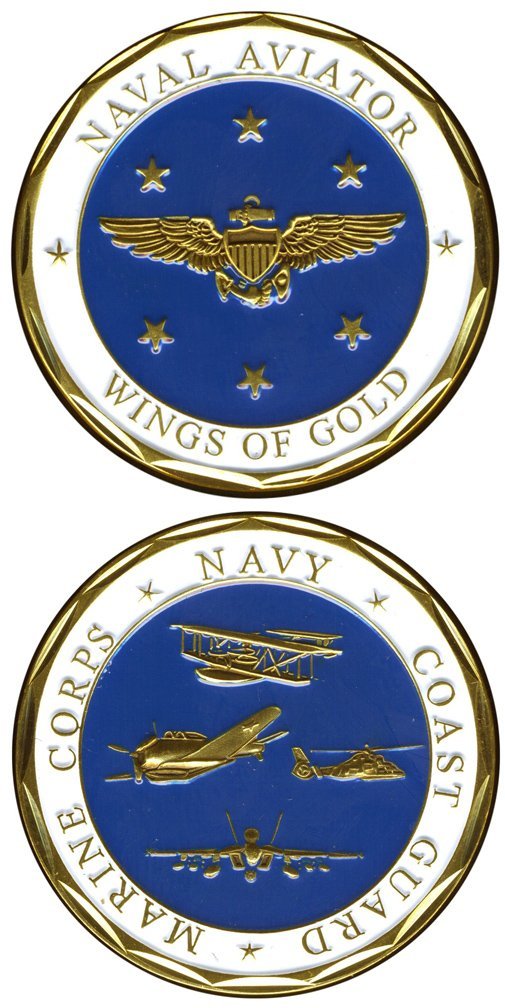 U.S. NAVAL AVIATOR "WINGS OF GOLD" Challenge Coin-Eagle Crest 2265
