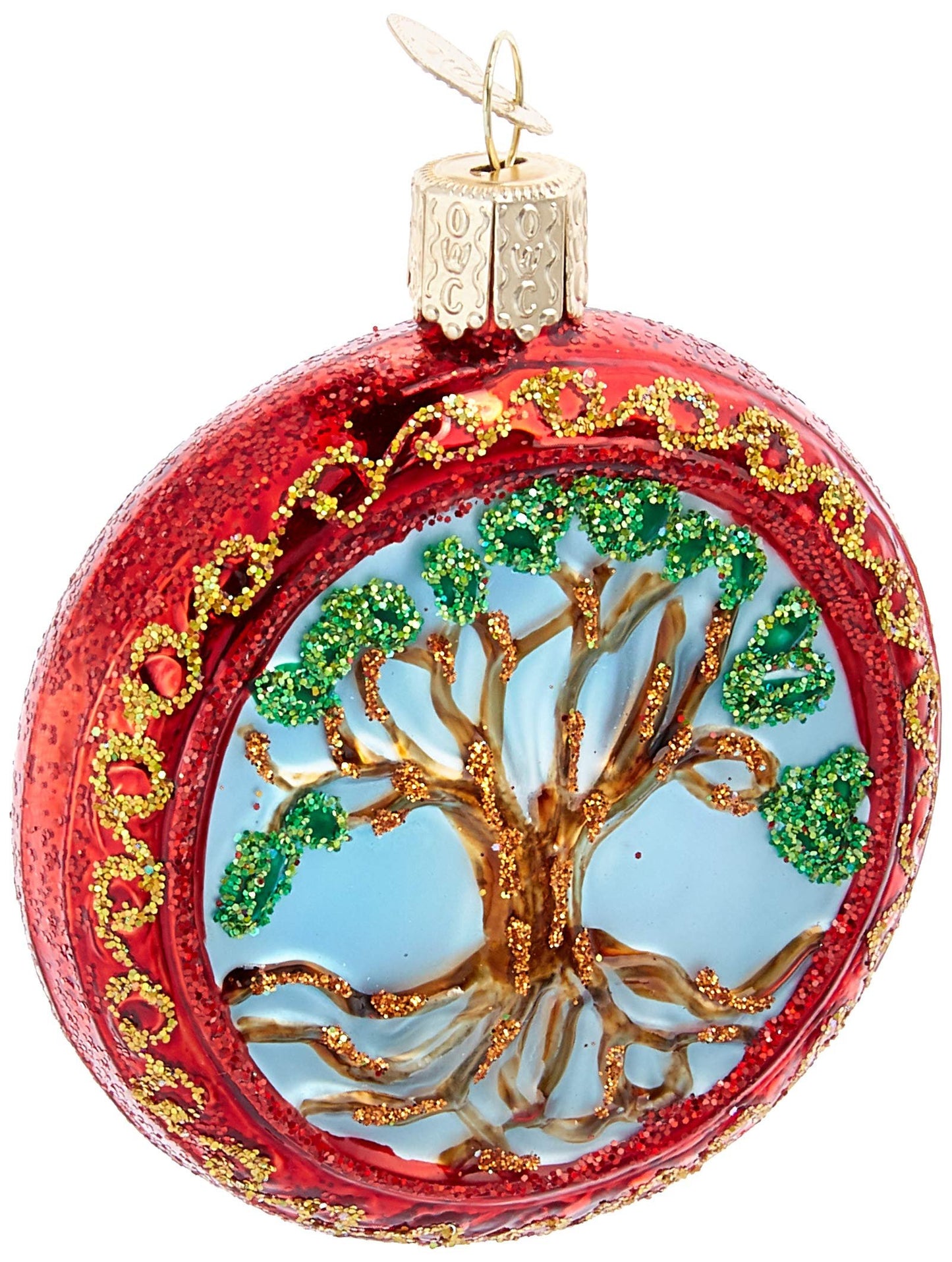 Old World Christmas Ornaments: Assortment of Trees Glass Blown Ornaments for Christmas Tree
