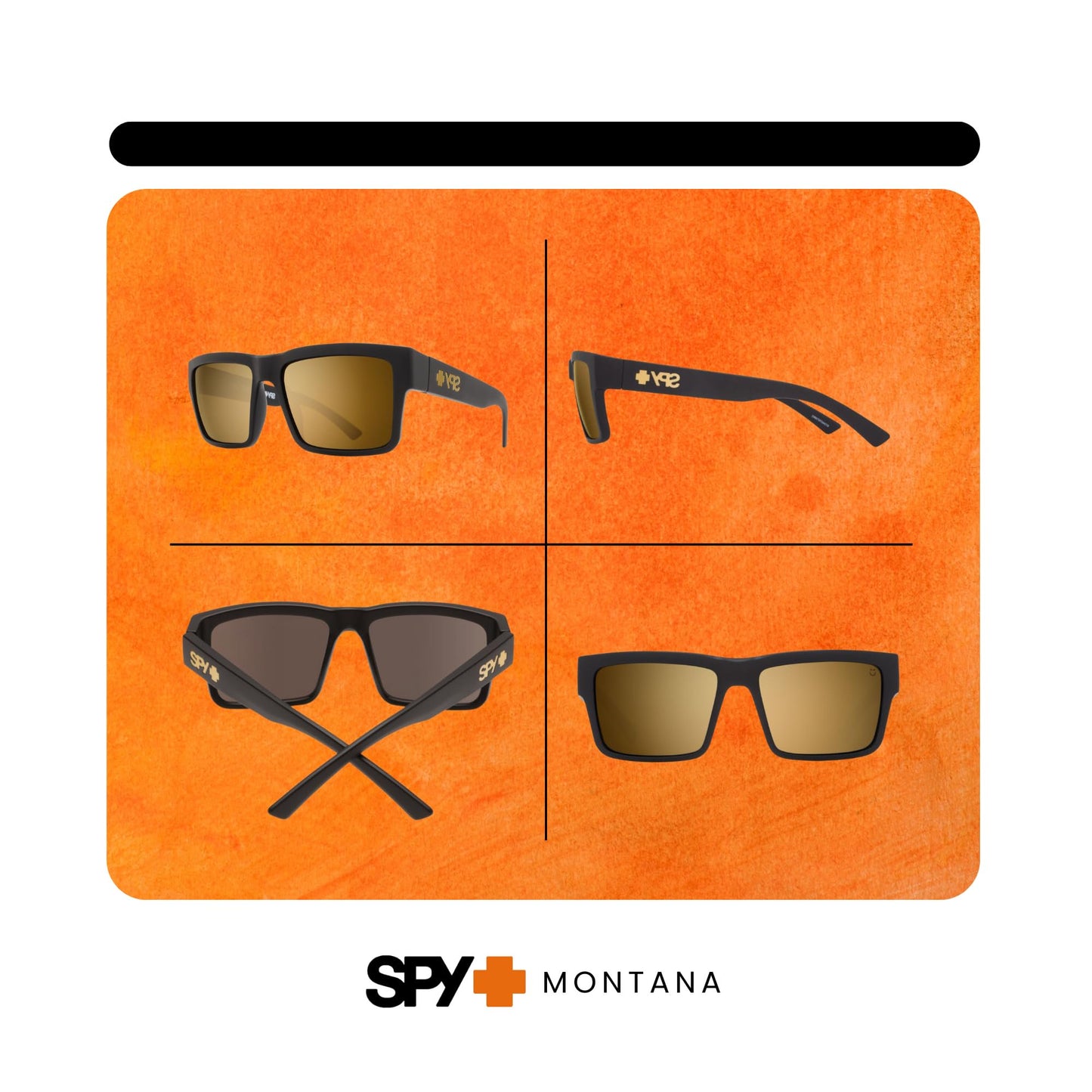 Spy Montana Square for Men +BUNDLE with ACCESSORY EYEWEAR KIT Sunglasses for Men
