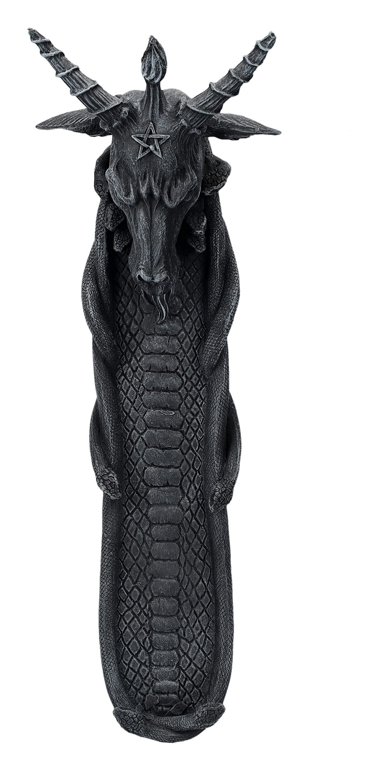 Pacific Giftware Baphomet Incense Burner, Resin Gothic Collectible Statue of Goat with Snakes, 11.25 Inches x 3.75 Inches x 3.5 inches