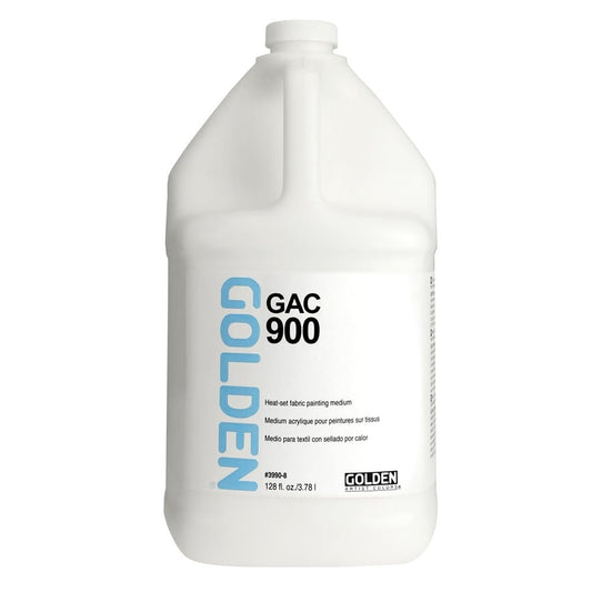 GAC 900 by GOLDEN, 128 oz Jar, Professional Fluid Mediums, Heat-Set Fabric Painting Acrylic Medium, for Wearable Fabrics