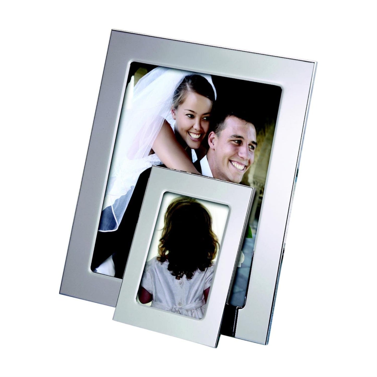 Creative Gifts Silhouette Photo Frame in Nickel (9 in. W x 7 in. H)