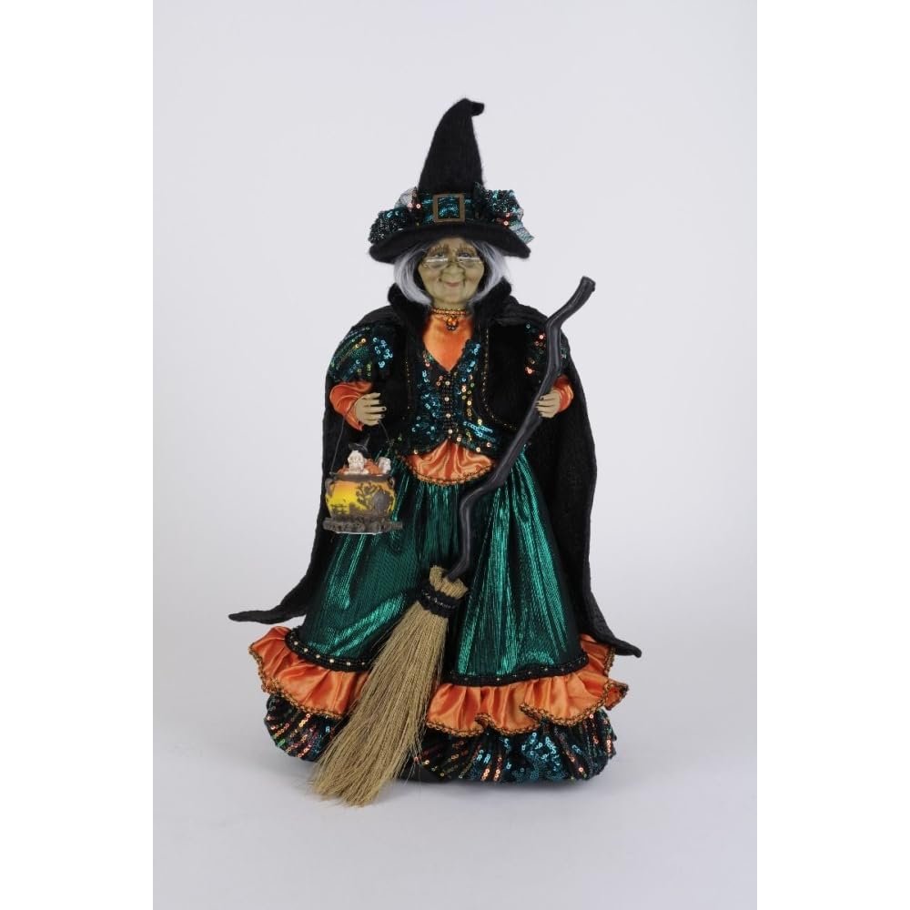 Karen Didion Lighted Tabitha Witch Figurine Polyresin