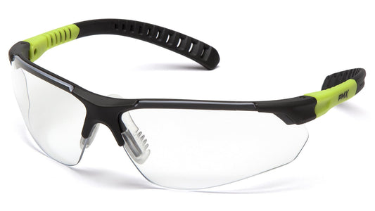 Pyramex SGL10110DTM Sitecore Gray and Lime Clear H2MAX Anti-Fog