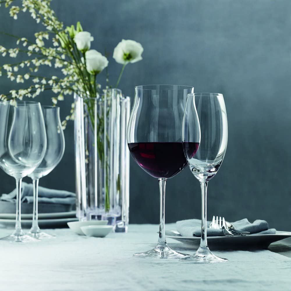 Nachtmann Vivendi 25 Oz Bordeaux Glasses (Set of 4) - Crystal Wine Glasses for Red & White Wine, Long-Stemmed Glassware - Dishwasher Safe, Break-Resistant Wine Glass Set for Home, Parties, Gifting