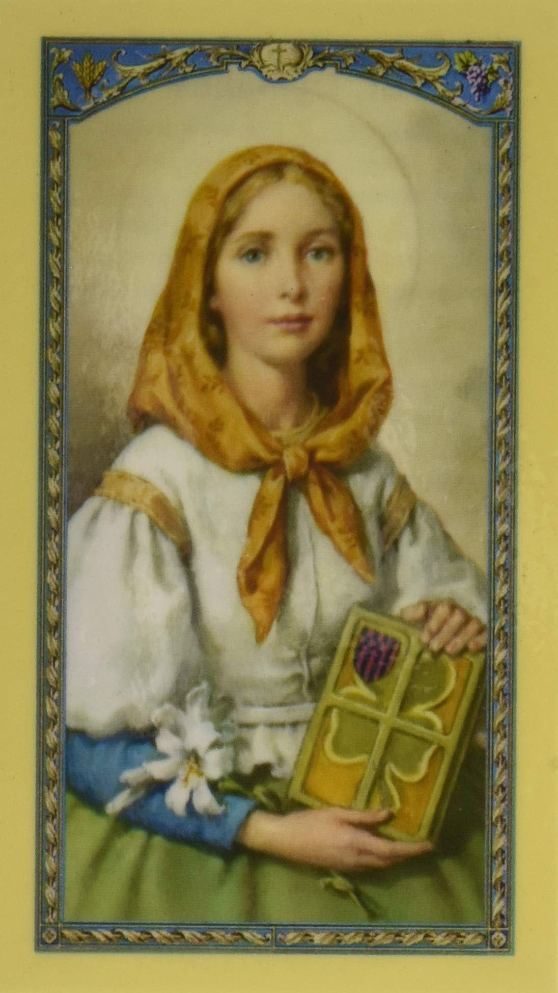 WJ Hirten 24 Saint Dymphna Deluxe Chaplet with Topaz Beads