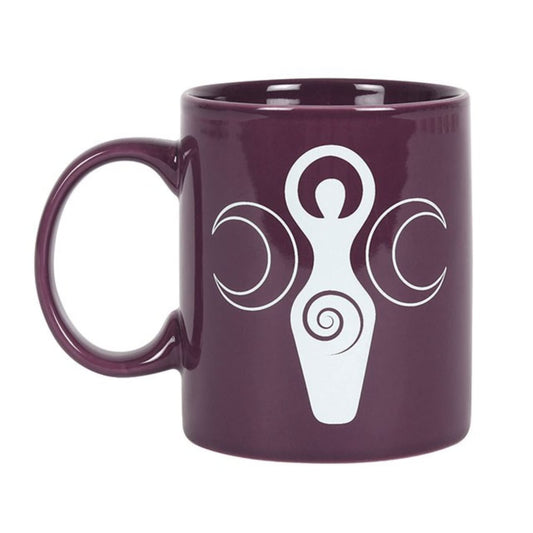 Pacific Giftware Purple Triple Goddess Mug, Ceramic Gothic Collectible Coffee Cup with Moon Symbol, 4.7 Inches x 3.14 Inches x 3.5 Inches, 11 FL OZ