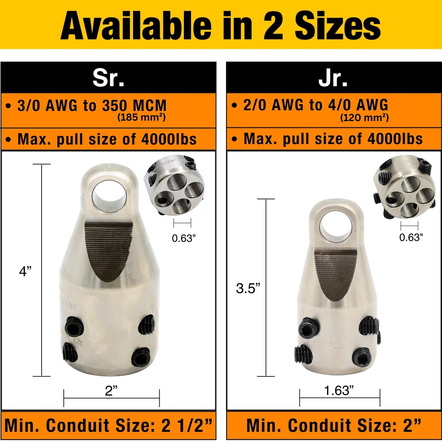 Rack-A-Tiers Penguin Puller, Wire Pulling Attachment, Electrical Cable Pulling Tool, Wire Pulling Head for Electricians