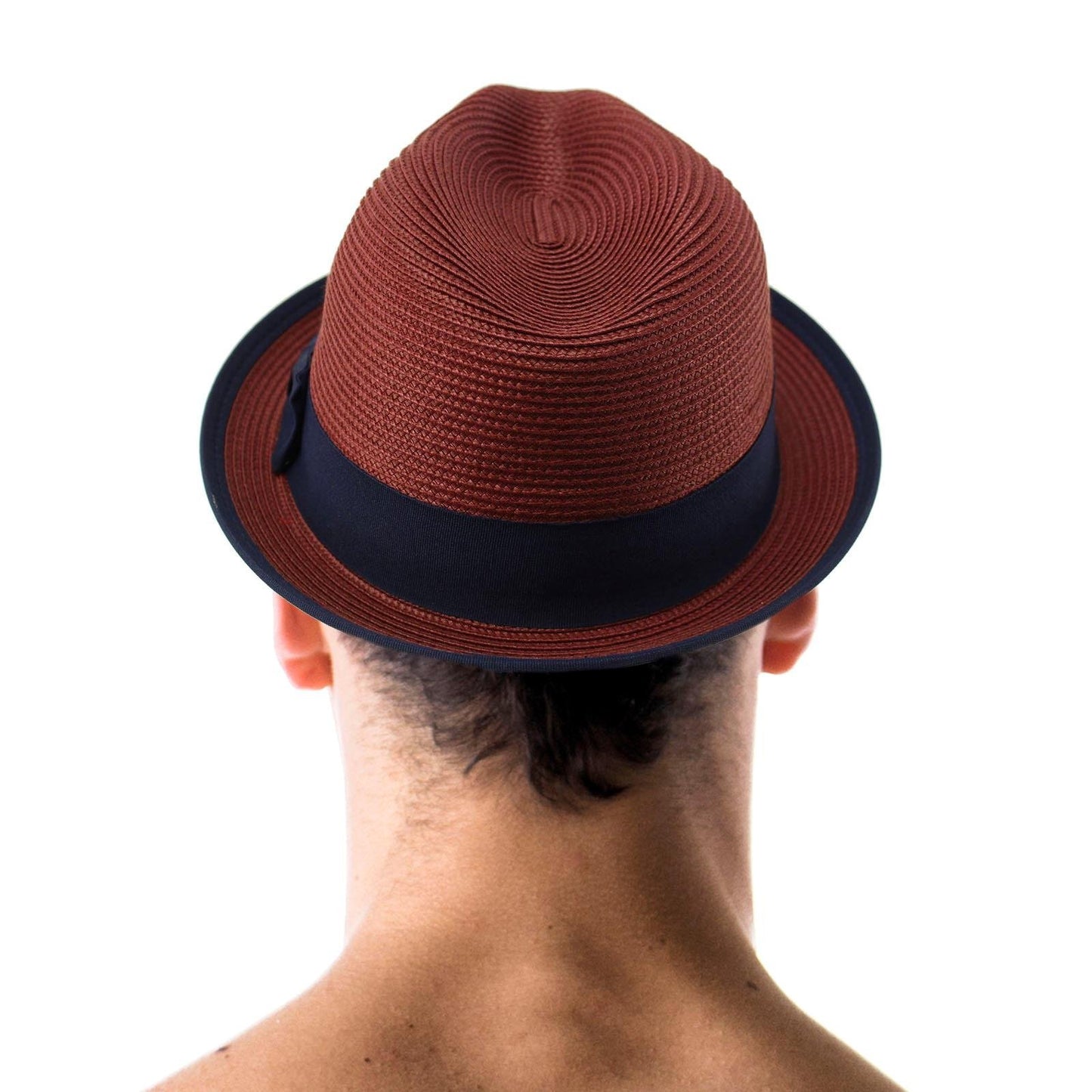 Epoch Men's Classy Travel Crushable 2tone Derby Fedora Upturn Curl Brim Hat