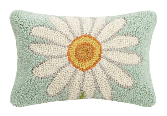 Peking Handicraft 30KSL730C12OB Daisy Hook Pillow, 12-inch Long, Wool and Cotton