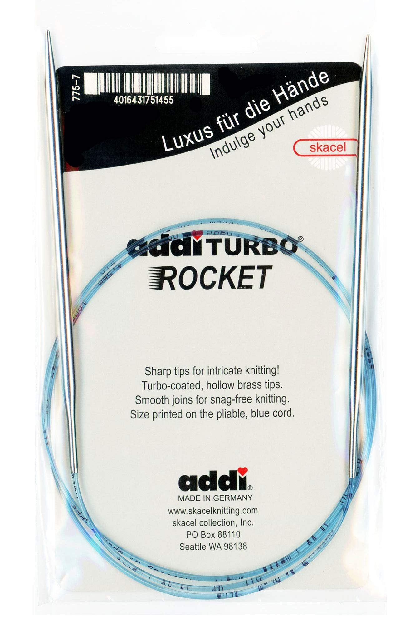 addi Turbo Rockets 60-inch (150cm) Circular Knitting Needle; Size US 11 (8.00 mm) 775-60-11