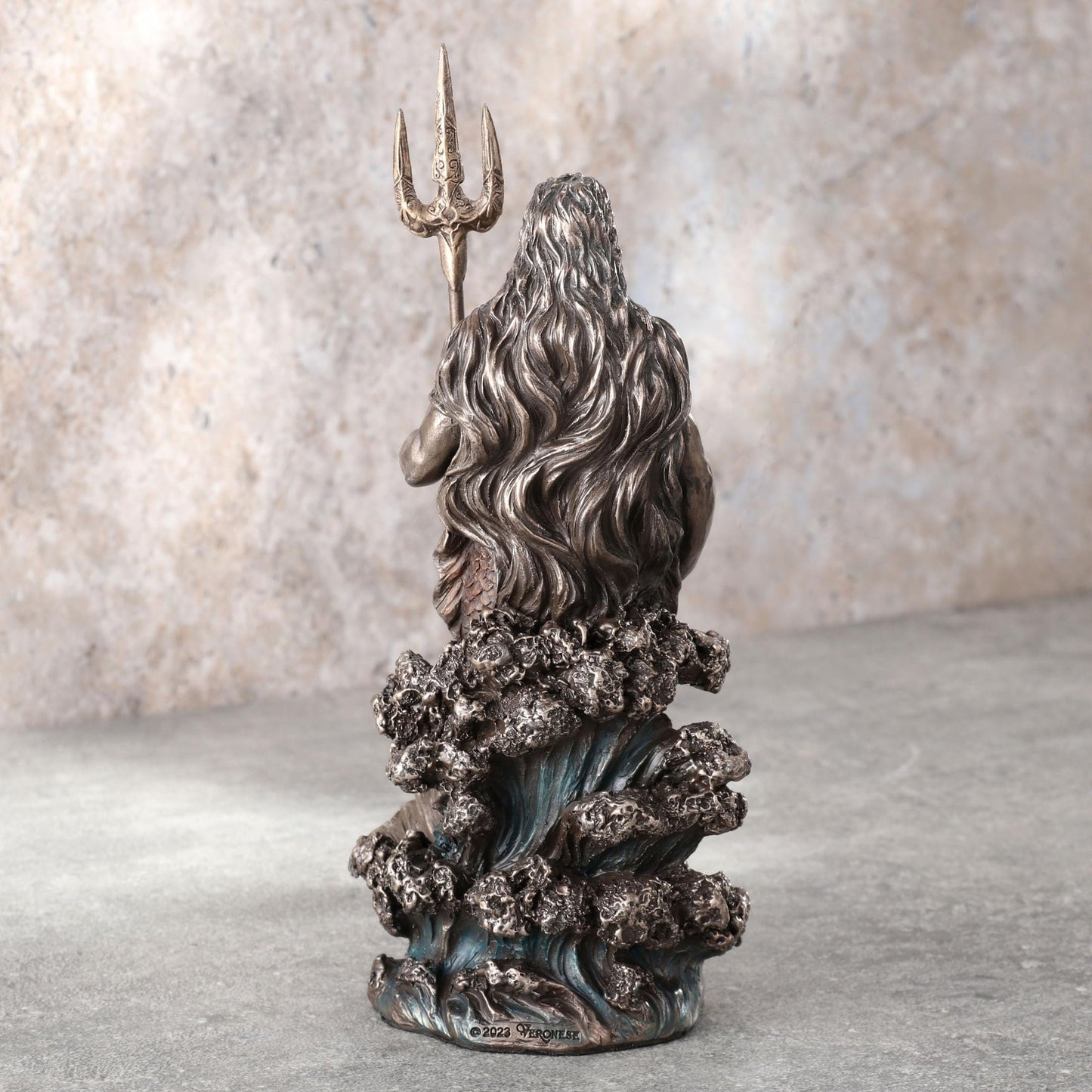 Veronese Design 7 1/8 Inch Tall Poseidon Greek God of The Sea Cold Cast Resin Bronze Finish Sculpture