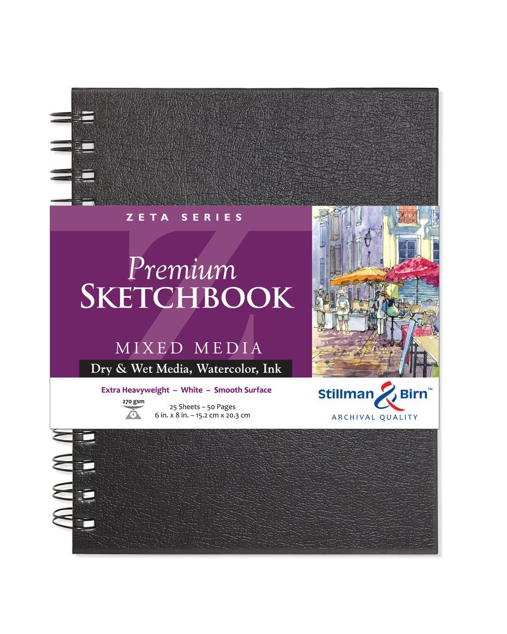Zeta Wirebound Sketchbook 6X8 by Stillman & Birn