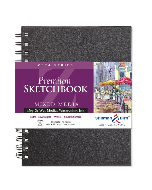 Zeta Wirebound Sketchbook 6X8 by Stillman & Birn