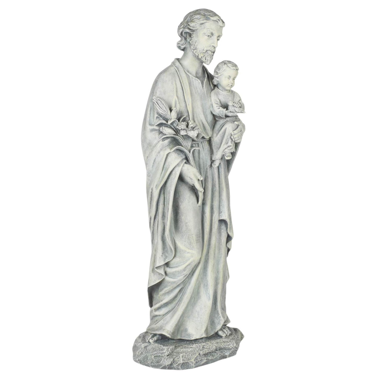 Joseph's Studio by Roman - 20" H St. Joseph Holding a Child Garden Statue, Religious Outdoor Decor