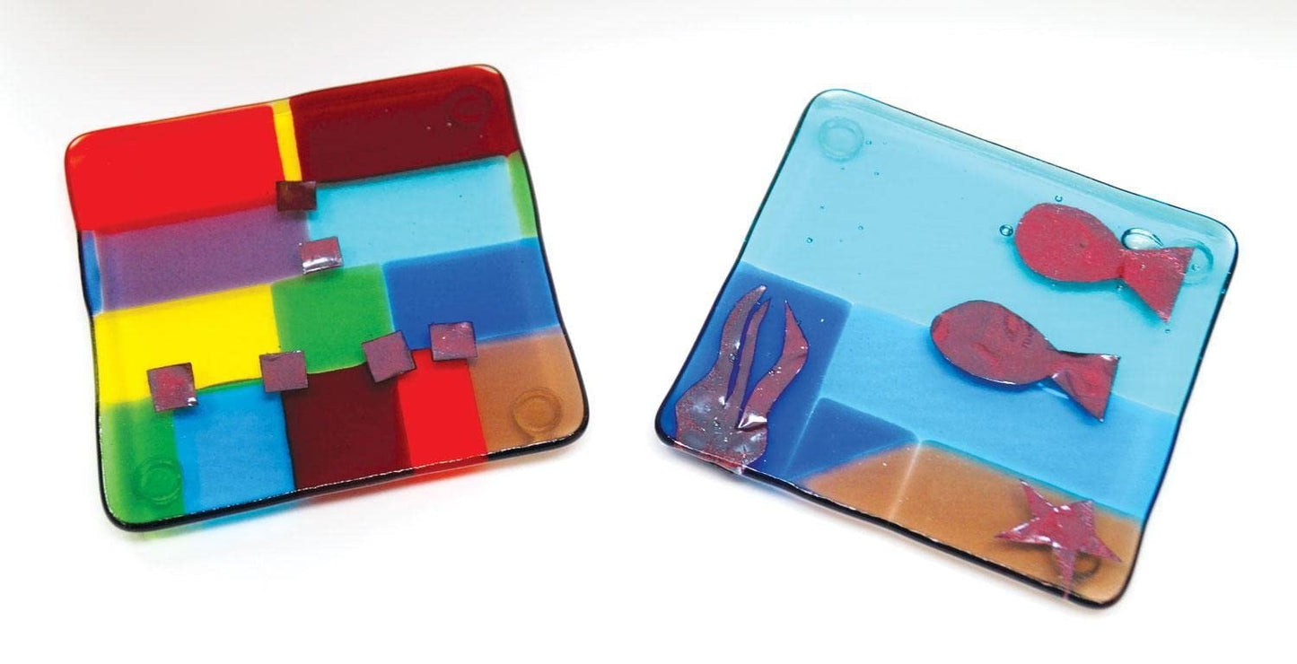 Bullseye Rainbow Transparent Glass Pack - 90 Coe
