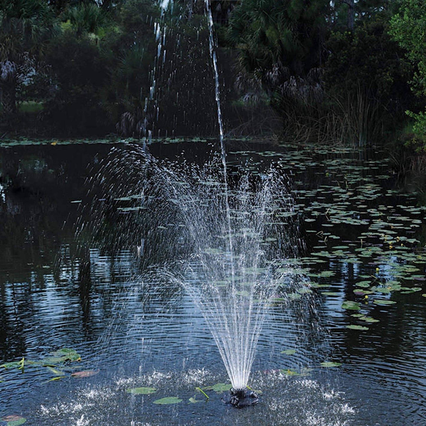 OASE 45383 1/4 Hp Floating Fountain with Lights, Black