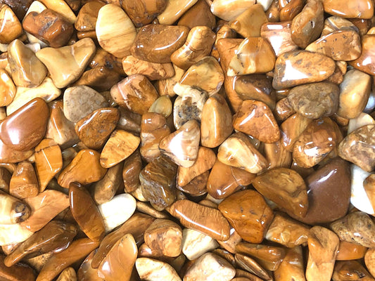 Zentron Crystal Collection: Tumbled Yellow Jasper, Includes Velvet Bag - Large 1" Pieces