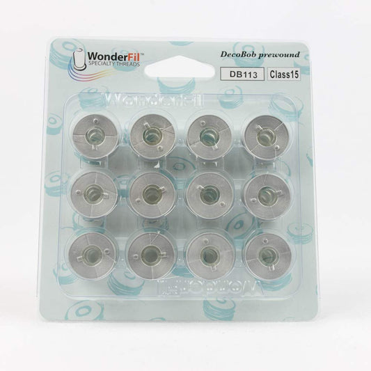WonderFil, Specialty Threads, DecoBob, Pre-wound Bobbins, Class 15 - Antique White