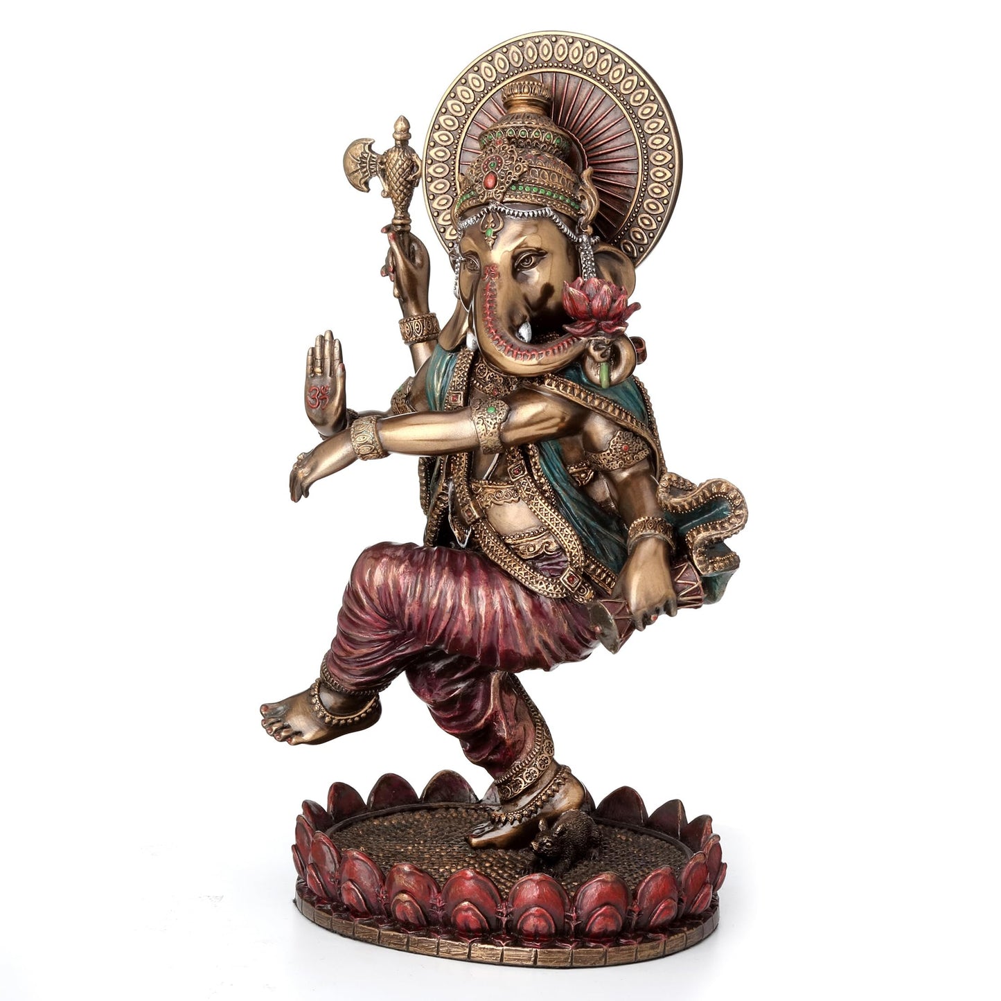 Veronese Design 8 1/4 Inches Dancing Ganesha Hindu God Idol Cold Cast Resin Statue Bronze Finish