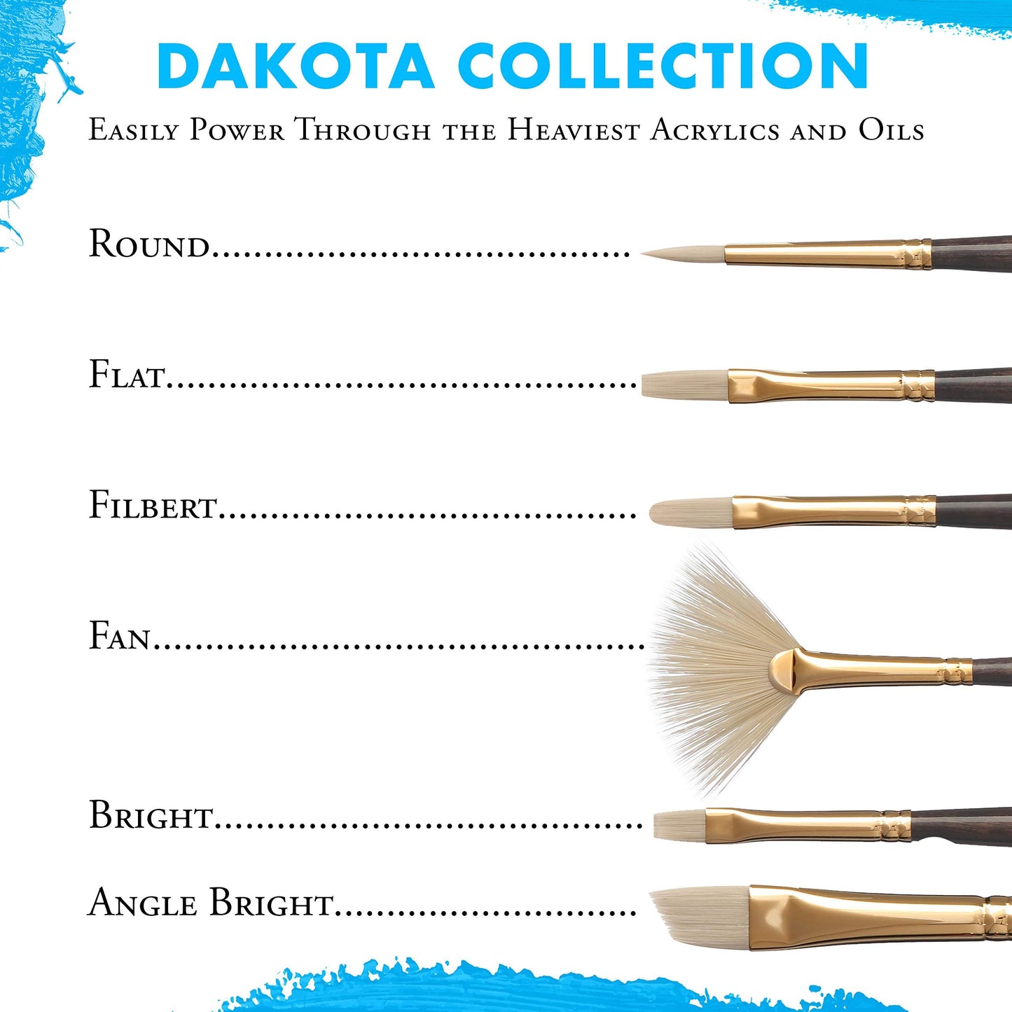 Princeton Dakota Paintbrush, Size 8, Dark Brown