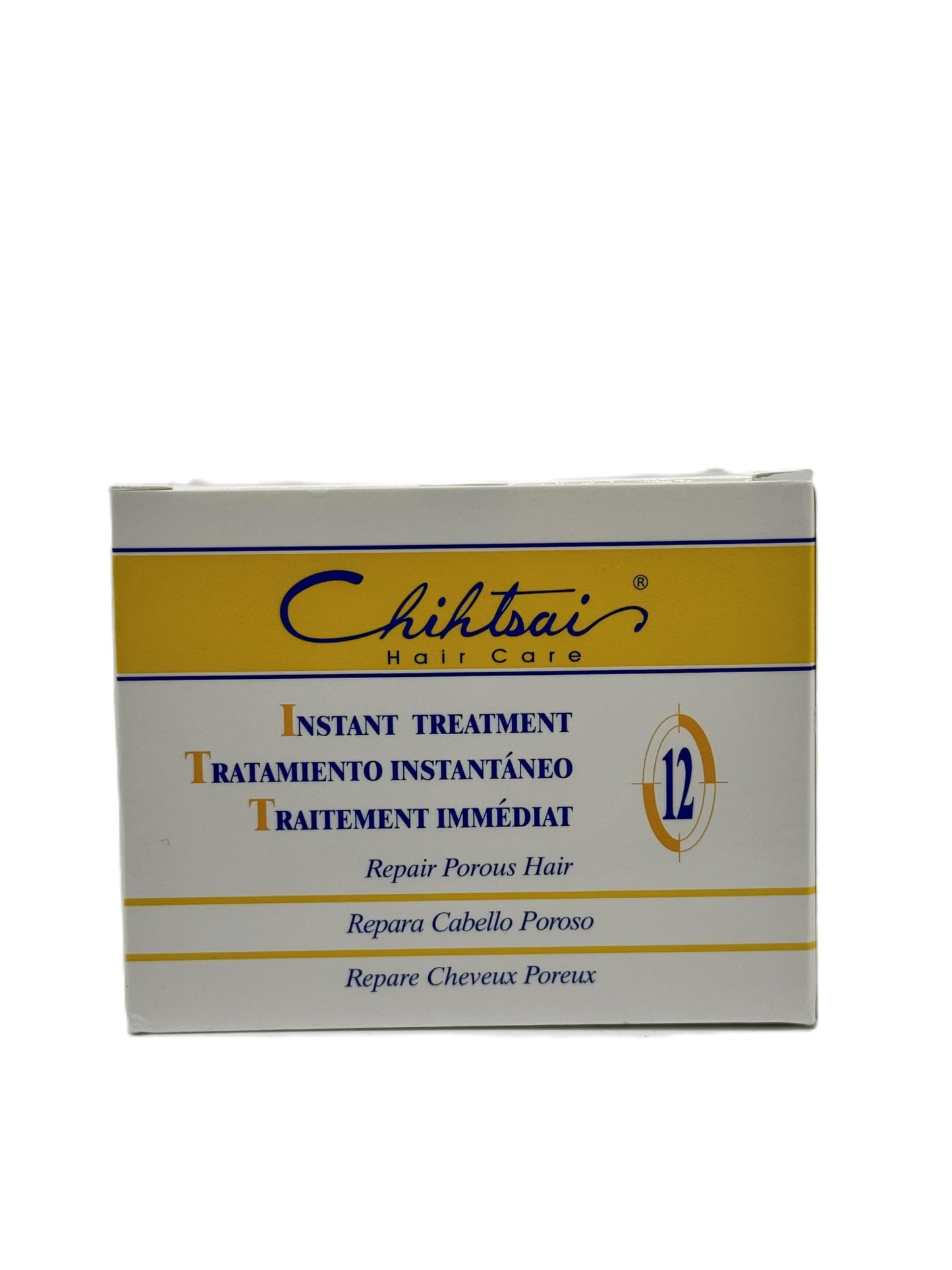 Chihtsai No. 12 INSTANT Treatment, Repair Porous Hair Conditioner (with Sleek Steel Pin Tail Comb) Silk Protein and Vitamin E, Number 12 (5.1 oz / 150 ml)