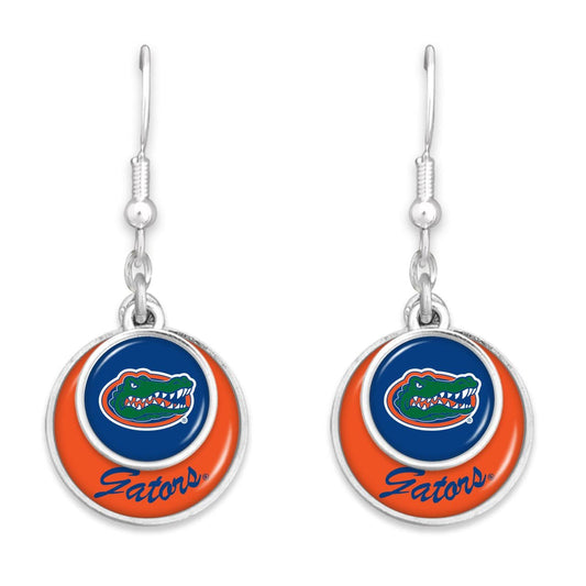 Florida Gators Stacked Disk Earrings Jewelry Gift Licensed UF