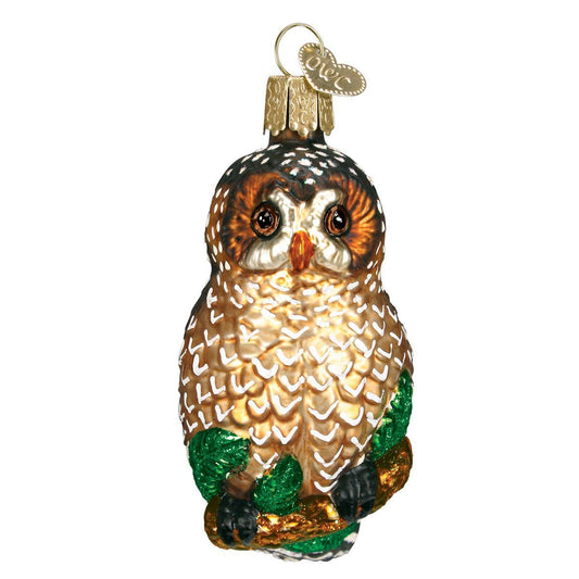 Old World Christmas Ornaments: Owls Glass Blown Ornaments for Christmas Tree