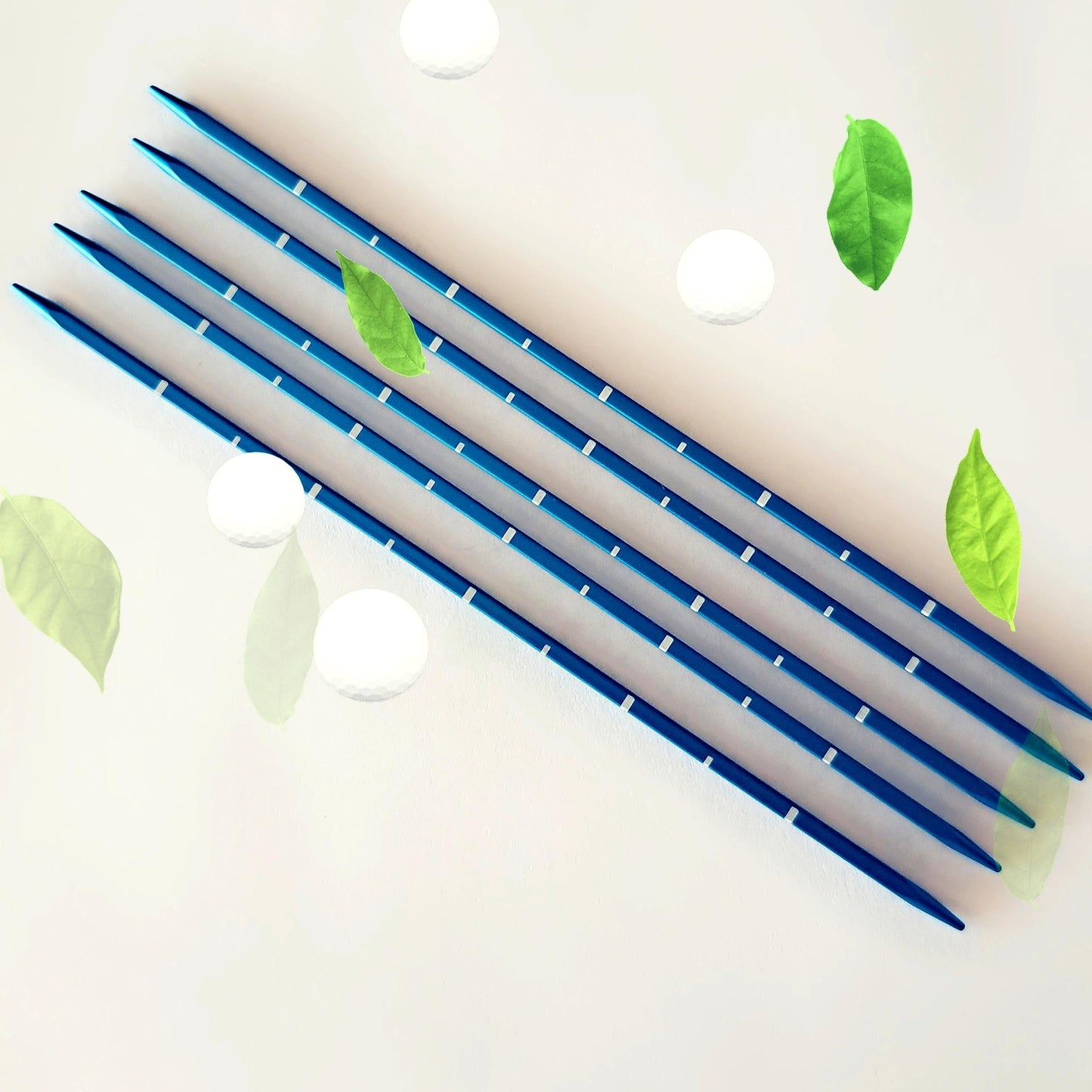Kollage Square Blue Double Pointed Knitting Needles, 7" / 17 cm, Set of 5,