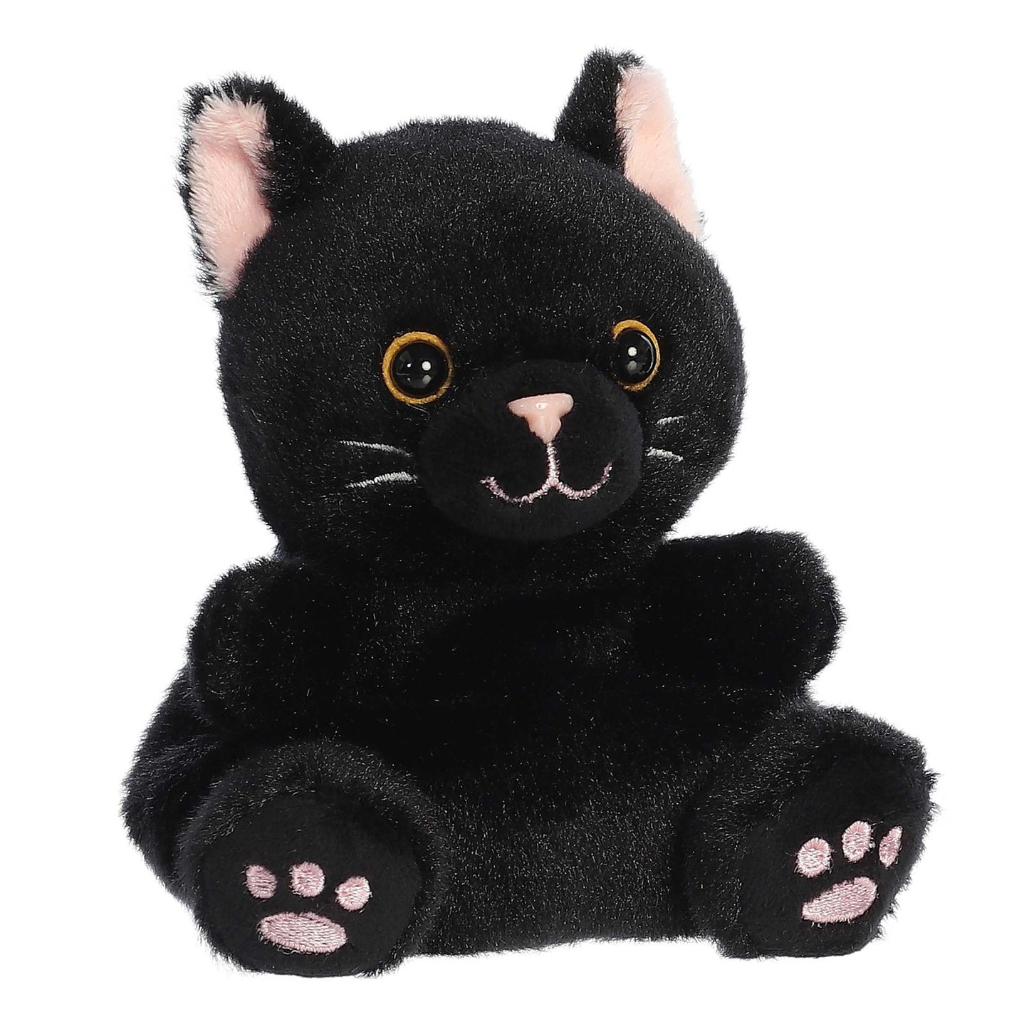 Aurora® Adorable Palm Pals™ Twilight Black Cat™ Stuffed Animal - Pocket-Sized Play - Collectable Fun - 5 Inches