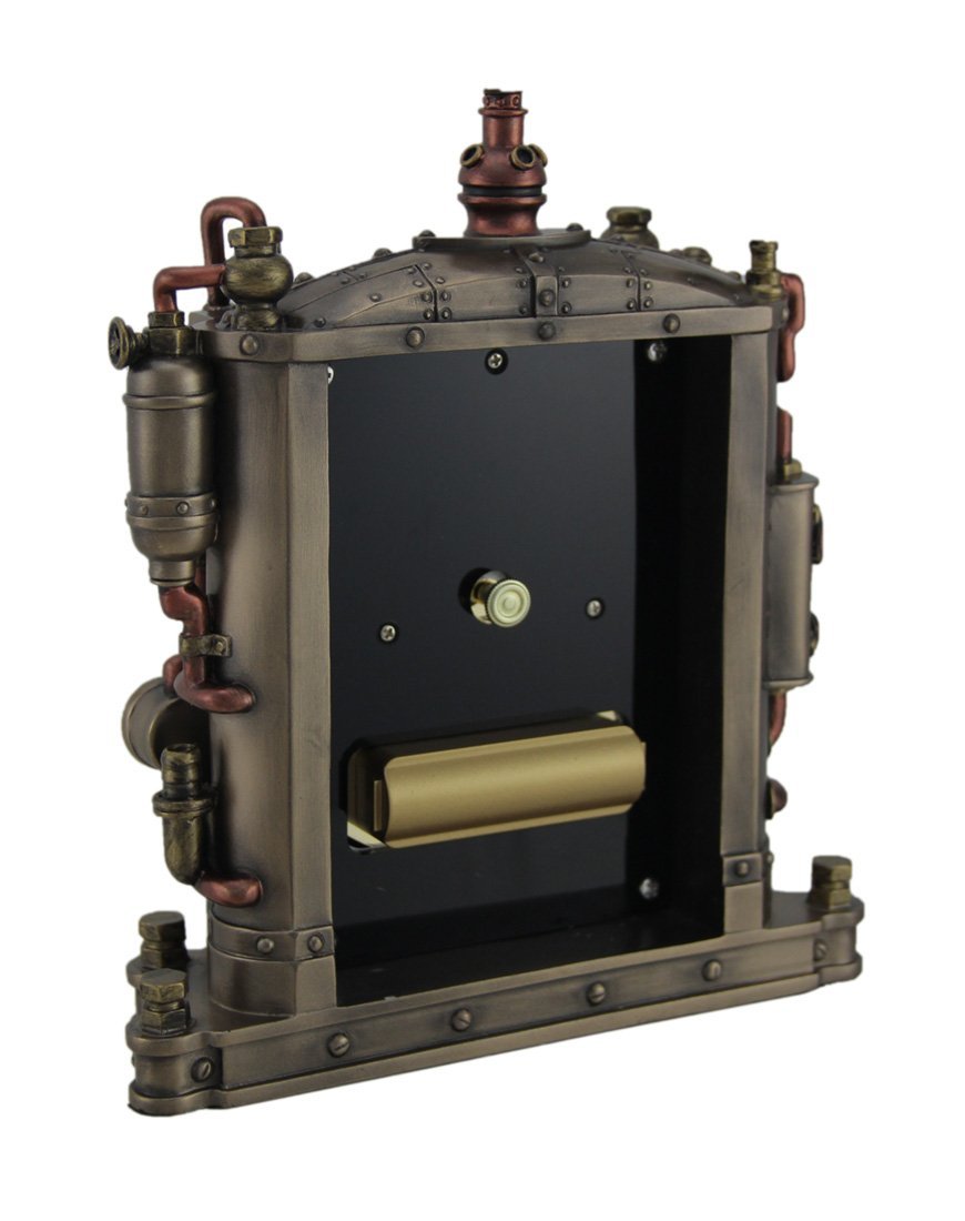 The Grand Machine Steampunk Style Bronze Finished Mantel Clock