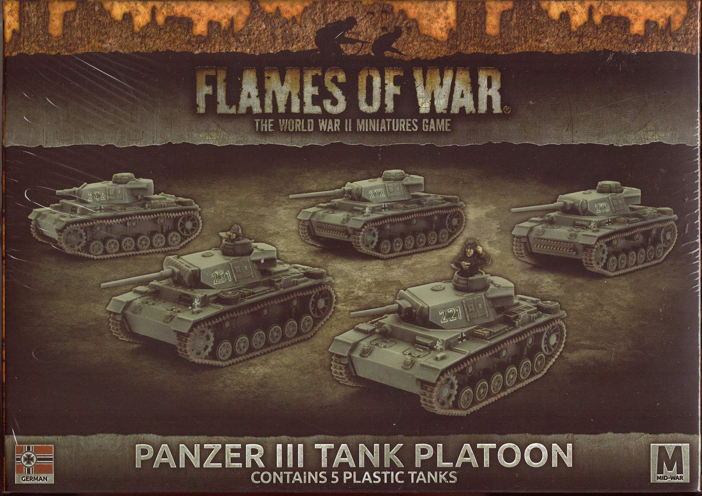 Flames of War: Mid War: German: Panzer III Tank Platoon (GBX105)