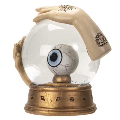 Pacific Giftware Seeing Eye Water Globe, 5.28-inch Height, Resin, Water, and Glass, Home Décor, Tabletop Décor, Halloween