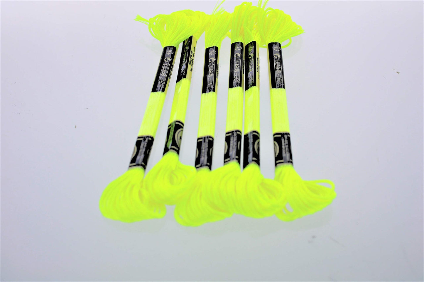 DMC Light Effects Embroidery Floss - #E980 Neon Yellow (6 skeins)