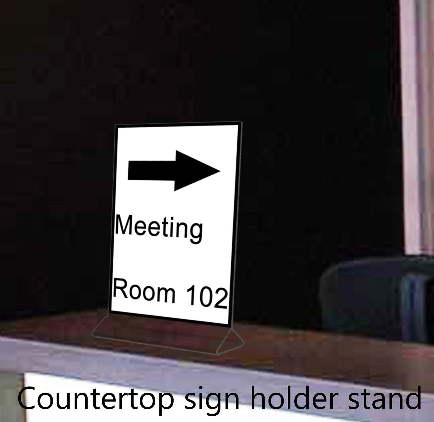 Counter Sign Holder Table Ad Frame Top Load Menu Promo POP Display Signage Stand Clear Acrylic