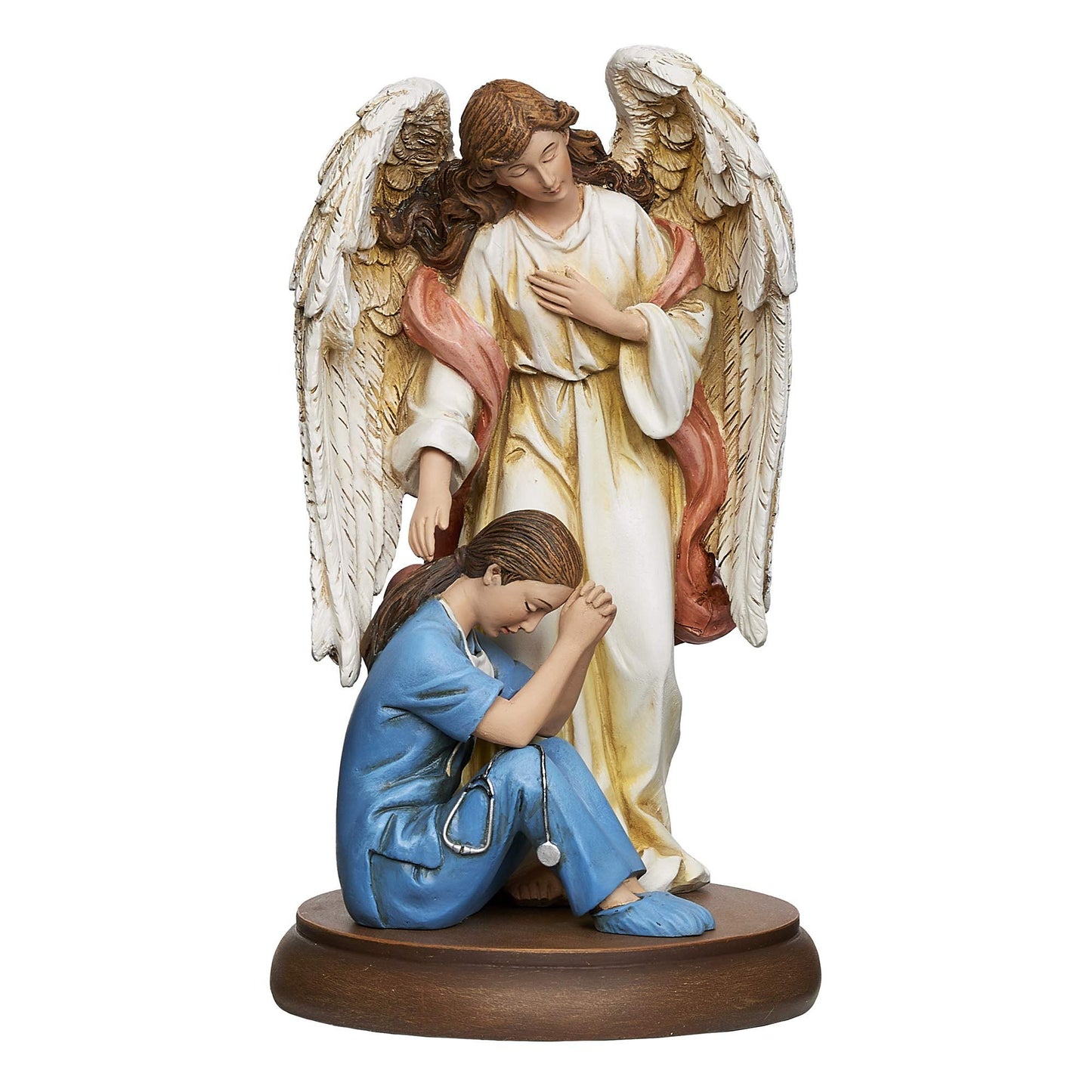 Joseph's Studio by Roman - 7.25" H Guardian Angel with Female Healthcare Worker Figure, Religious Gifts