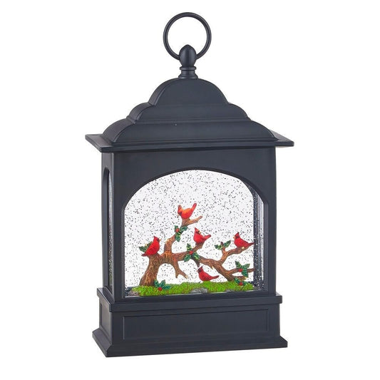 Raz Imports Red Cardinals Lighted Water Lantern Figurine 11 Inch