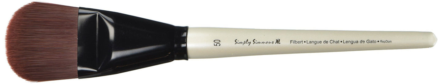 DIXON TICONDEROGA/DALER ROWNEY 255261060 Simply Simmons XL Stiff Synthetic Filbert 50