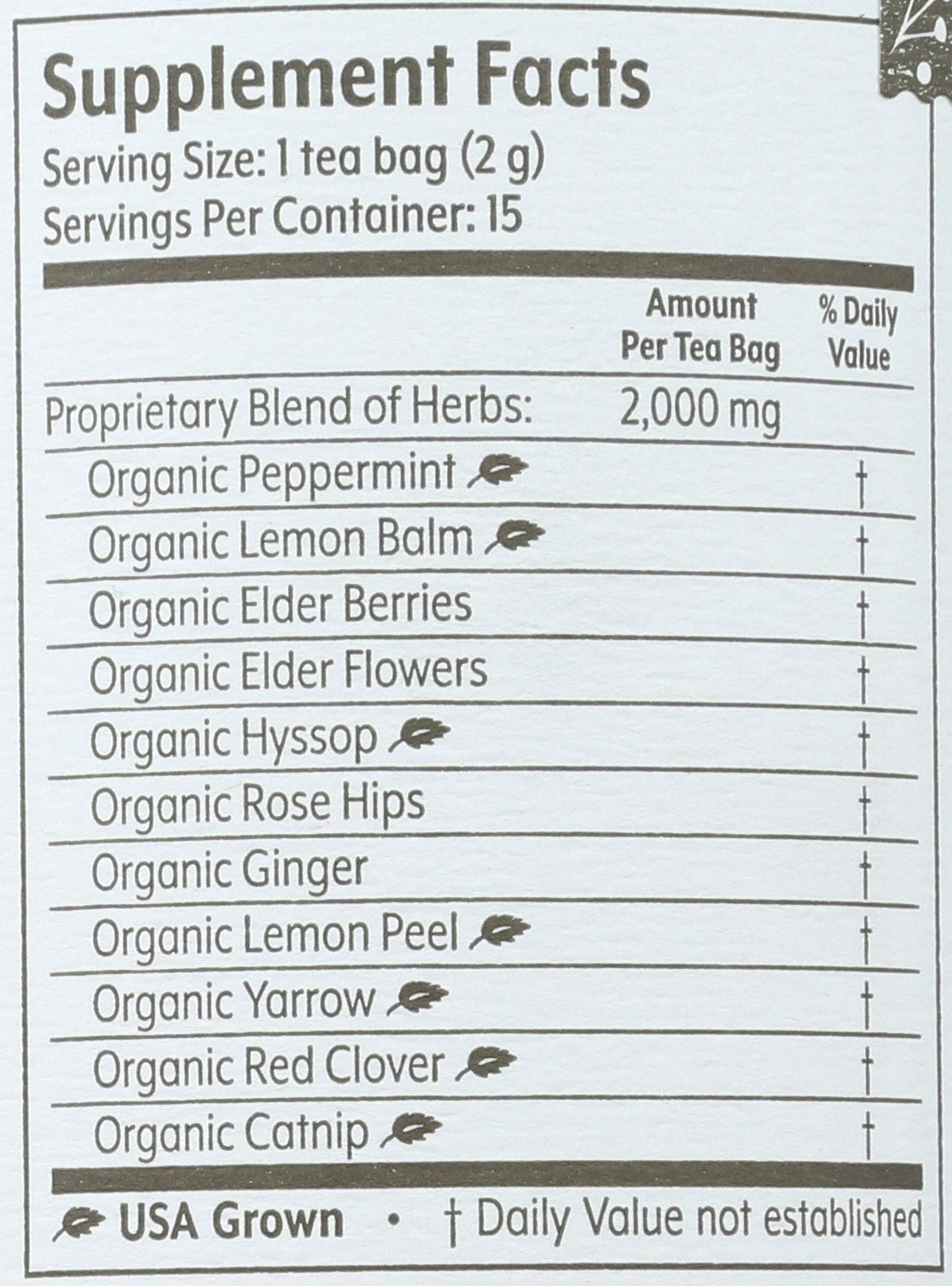 FLYING BIRD BOTANICALS Tea, Cold Comfort, 15 CT