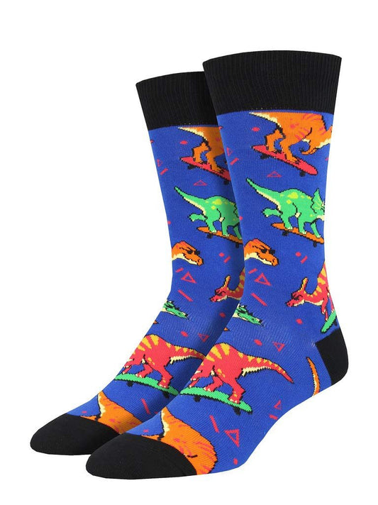 Socksmith Men's Skate Or Dinosaur