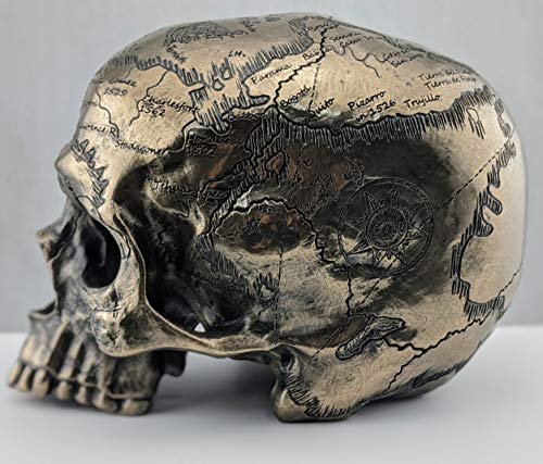 Veronese Design Craniumography Old Treasure Map Skull